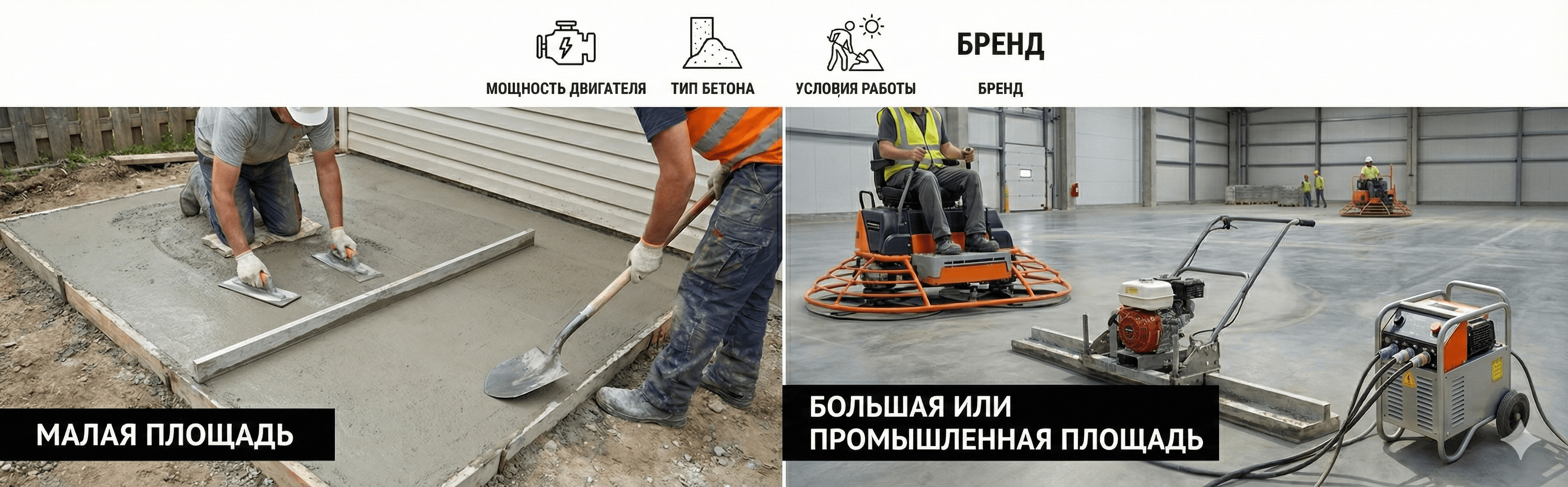 оборудование для финишной отделки бетона