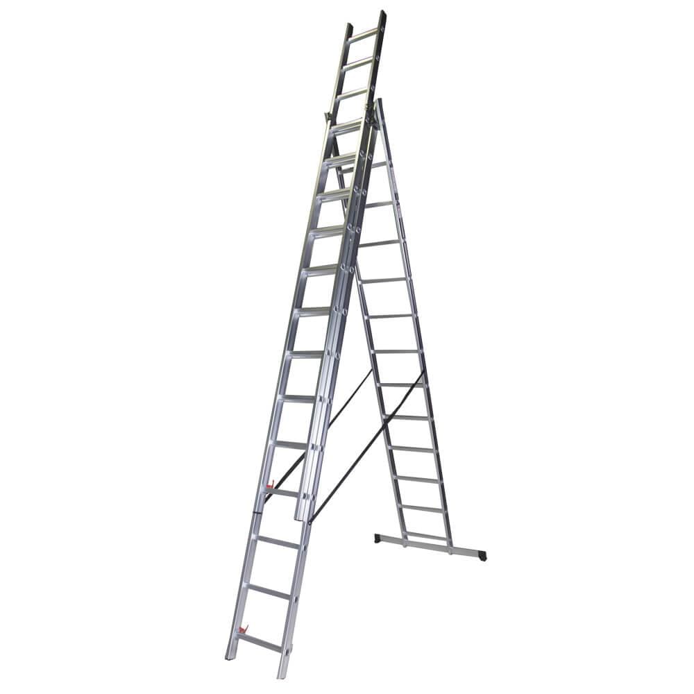 STR313 Тройная алюминиевая лестница 13 ступенек, 3.59 м